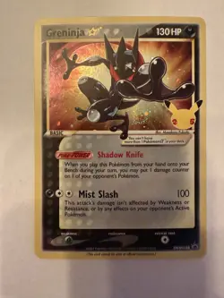 Greninja Gold Star SWSH144 Celebration Promo Pokemon Card NM - Image 1