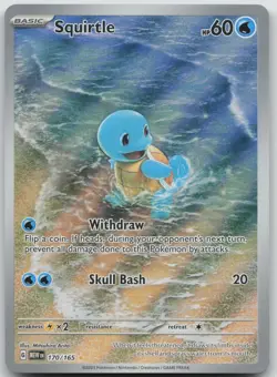 Squirtle Holo Illustration Rare SV: Scarlet & Violet 151 170/165 NM - Image 1