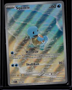 Squirtle Holo Illustration Rare SV: Scarlet & Violet 151 170/165 NM - Image 1