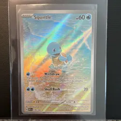 Pokemon TCG Squirtle 170/165 SV Scarlet & Violet 151 Illustration Rare Holo - Image 3