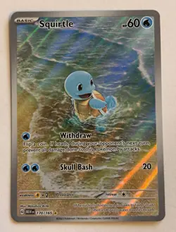 Pokemon Squirtle 170/165 SV Scarlet & Violet 151 Illustration Rare Holo - Image 1