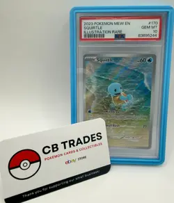 Pokemon Squirtle 170/165 Sv: Scarlet & Violet 151 Illustration Rare Holo PSA 10 - Image 1