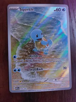 Pokemon Squirtle 170/165 SV: Scarlet & Violet 151 Illustration Rare Holo ENG - Image 1