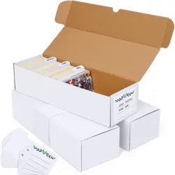 Trading Card Storage Box with Dividers, Cardboard card Organizer Box for Base... - Image 1