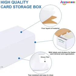 Trading Card Storage Box with Dividers, Cardboard card Organizer Box for Base... - Image 3