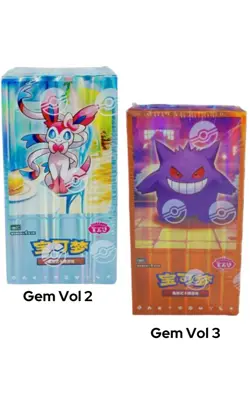Pokemon Chinese Gem Pack Booster Box Lot Vol 2 & 3 - 1x Each (2) Factory Sealed - Image 1