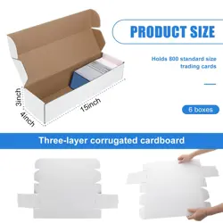 800 Count Storage Box Card Holders for Trading Cards Sports Note Collector Bo... - Image 2