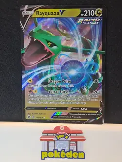 Pokemon TCG Rayquaza V Crown Zenith 100/159 Holo Ultra Rare NM/MT - Image 1