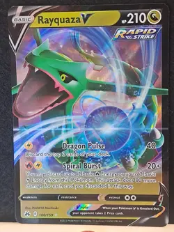 Pokemon TCG Rayquaza V Crown Zenith 100/159 Holo Ultra Rare NM/MT - Image 2