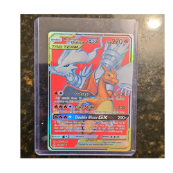 Reshiram & Charizard GX Full Art TAG TEAM Ultra Rare Holo 194/214 Unbroken Bonds - Image 1