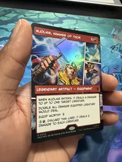Mjolnir, Hammer of Thor (Borderless) (0303) Marvel Super Heroes Foil - Image 2