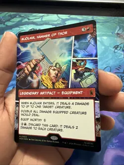 Mjolnir, Hammer of Thor (Borderless) (0303) Marvel Super Heroes Foil - Image 3