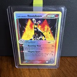 Team Magma's Houndoom 10/95 Holo Team Magma vs Team Aqua Pokemon Reverse Holo NM - Image 1