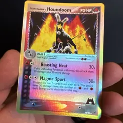Team Magma's Houndoom 10/95 Holo Team Magma vs Team Aqua Pokemon Reverse Holo NM - Image 3