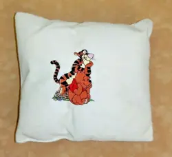 Disney Winnie the Pooh Vintage Nursery Throw Pillow Beige Tigger 10" x 9 1/2" - Image 1