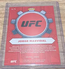 2022 Panini Donruss UFC Craftsmen GOLD JORGE MASVIDAL #02/10 - Image 3