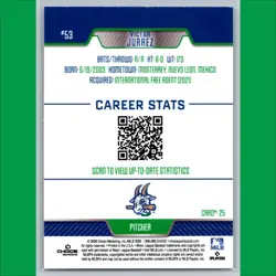 Victor Juarez Minor League Team Set 2026 Choice #25 Hartford Yard Goats Card - Image 2