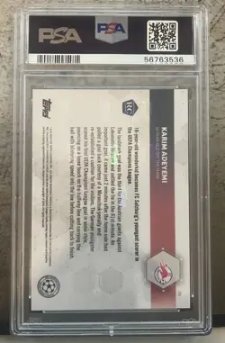 2020 TOPPS NOW UEFA KARIM ADEYEMI #29 ROOKIE CARD PSA 9 RC CHAMPIONS LEAGUE UCL - Image 2