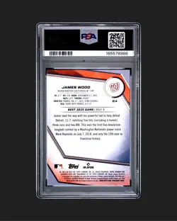 2025 Bowman's Best James Wood RC PSA 10 Blue Refractor /150 Rookie #24 Nationals - Image 2