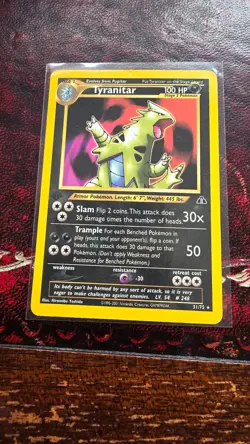 Pokemon Card: Tyranitar 31/75 First edition Neo Discovery Non-Holo LP - Image 1