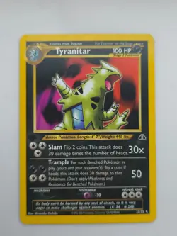 Pokemon Card: Tyranitar 31/75 First edition Neo Discovery Non-Holo LP - Image 2