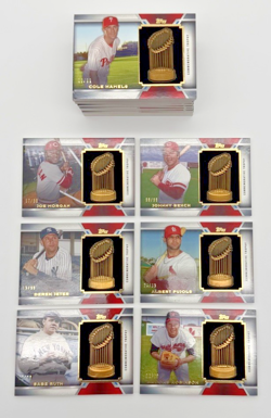 18-Card World Series Trophy Relic Collection Lot. All numbered /99 - Image 1