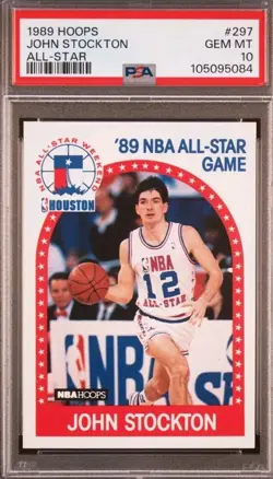 🔥🏀1989 HOOPS ALL-STAR #297 JOHN STOCKTON HOF PSA 10🏀🔥 - Image 1