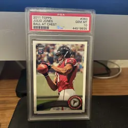 2011 Topps #350 Julio Jones Rookie Card - PSA 10 - Image 1