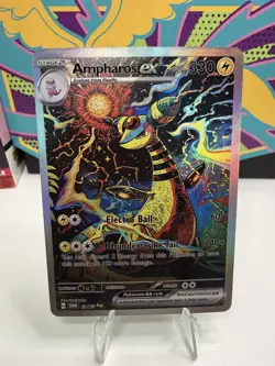 Mystic Ampharos Pokemon Card - TCG Display Art Card - Holo Full Art - Image 1