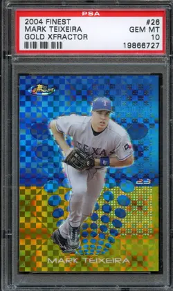 BB - 2004 - Finest - Gold XFractor - #26 - Mark Teixeira - PSA 10 - 37/139 - Image 1