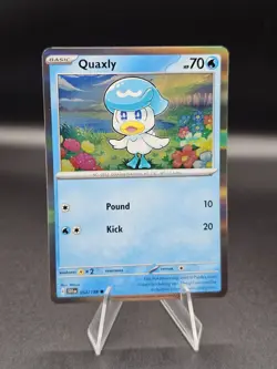 Pokemon TCG Promo Card Scarlet & Violet Holographic Quaxly 052/198 NM - Image 1