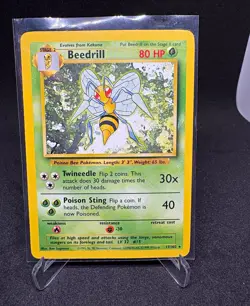 Wizards of the Coast Base Set Beedrill 017/102 Rare Regular English 1999 - Image 1