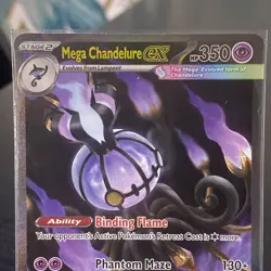 Pokemon TCG Mega Chandelure ex 115/084 SIR Special Illustration Rare Pitch Black - Image 2