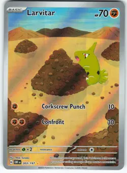 Larvitar 203/197 SV03: Obsidian Flames Holo - NM - Image 1