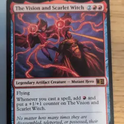 Wizards of the Coast MTG Marvel Super Heroes The Vision & Scarlet Witch Rare - Image 1