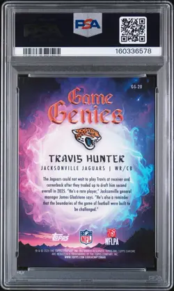 2025 Topps Chrome NFL Travis Hunter Rookie GAME GENIES! PSA 10 -POP 5! JAGS 🏈🔥 - Image 2