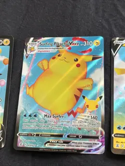 Pikachu Celebrations Pokemon Flying Pikachu Surfing Pikachu Vmax Cards - Image 3