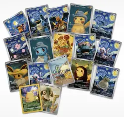 Pokemon Fan Art 18 x Van Gogh Style Art Cards Bundle Collection Job Lot - Image 1