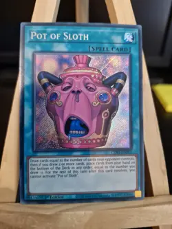 Yu-Gi-Oh TCG Pot Of Sloth Secret Rare 1st Edition Mint Pack Fresh CORI-EN061 - Image 1