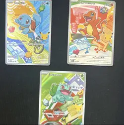 Pokemon First Partner Illustration Collection Series 1 Kanto Gen 1 Starters Set - Image 1