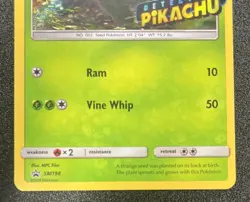 Bulbasaur Detective Pikachu Stamped SM198 Holo Sun & Moon Promo Pokemon NM - Image 2