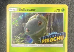 Bulbasaur Detective Pikachu Stamped SM198 Holo Sun & Moon Promo Pokemon NM - Image 3