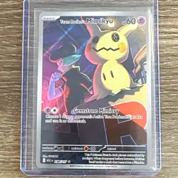 Pokemon TCG Team Rocket's Mimikyu 238/217 Scarlet & Violet Rare Holo Full Art - Image 1