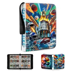 Football Trading card binder 9 pocket top loader Large Capacity Sports Card B... - Image 1