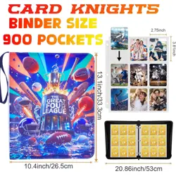 Football Trading card binder 9 pocket top loader Large Capacity Sports Card B... - Image 4