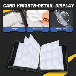 Football Trading card binder 9 pocket top loader Large Capacity Sports Card B... - Image 5