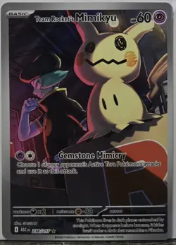Pokemon TCG Team Rocket's Mimikyu 238/217 Holo IR Illustration Rare - Image 1