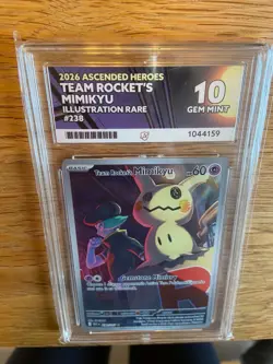 Pokemon TCG Team Rocket's Mimikyu Illustration Rare 238/217 Ace 10 - Image 1