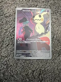 Pokemon TCG Team Rocket's Mimikyu ASC 238/217 Secret Rare Near Mint Pack Fresh - Image 1