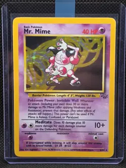 Pokemon Card - Mr. Mime 6/64 Unlimited Holo Rare - Jungle WOTC - NM - Image 1